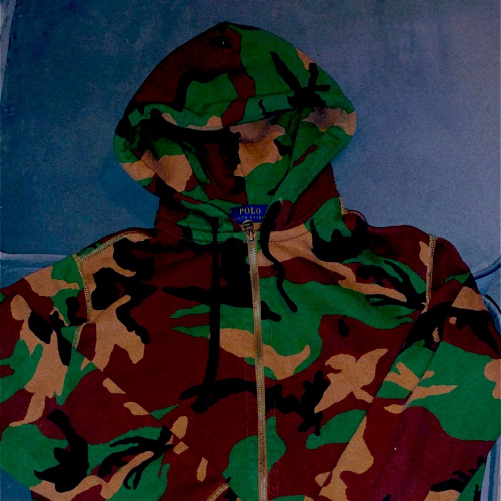 Polo Army Fatigue Hoodie worn Once